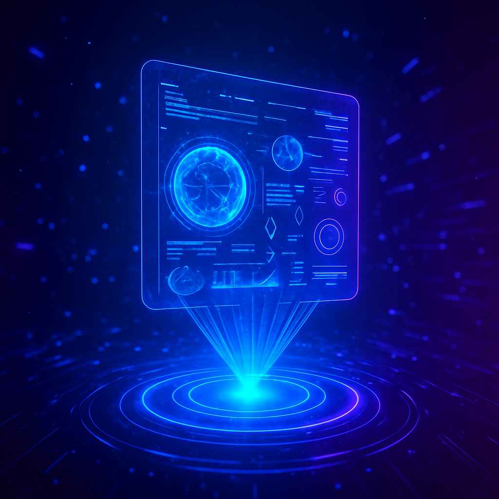 Hologramme futuriste